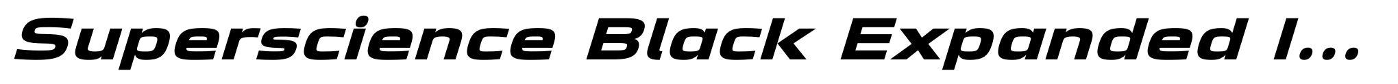 Superscience Black Expanded Italic image